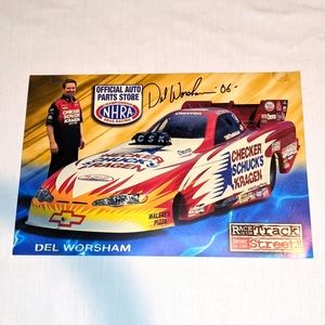 NHRA Signed Del Worsham Promo Photo